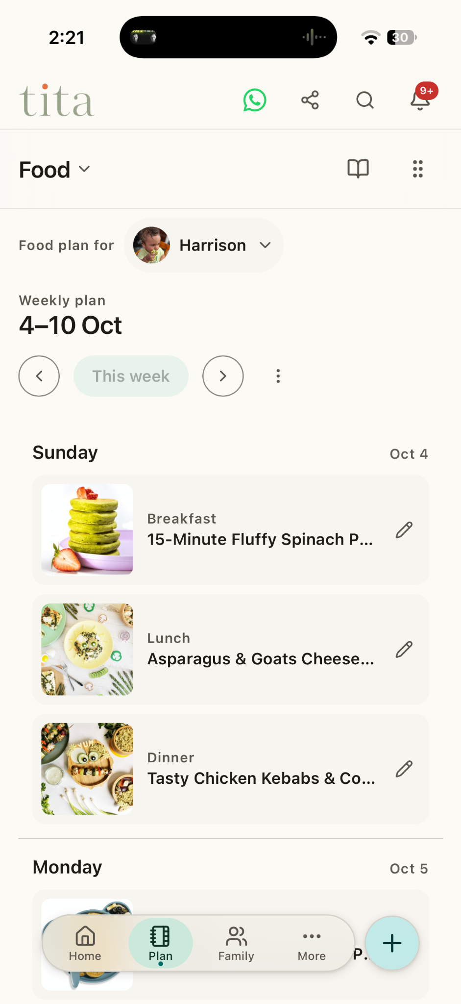 Tita Child Food screen