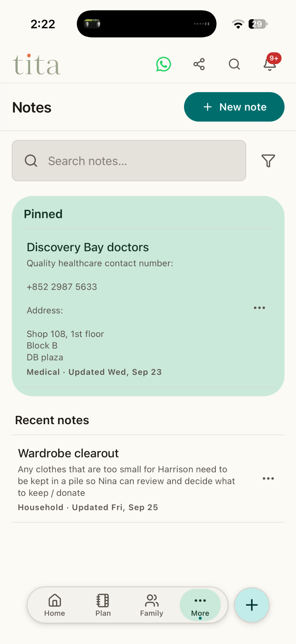 Tita Notes screen
